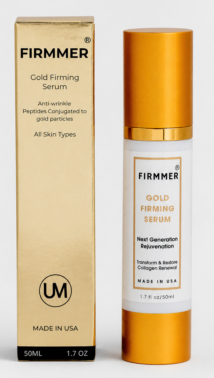 Authentic FIRMMER Gold Firming Serum bottle and box